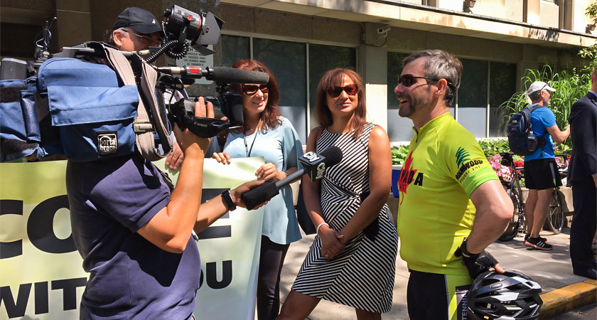 Picture of Sean Squires interview during his Toronto stop